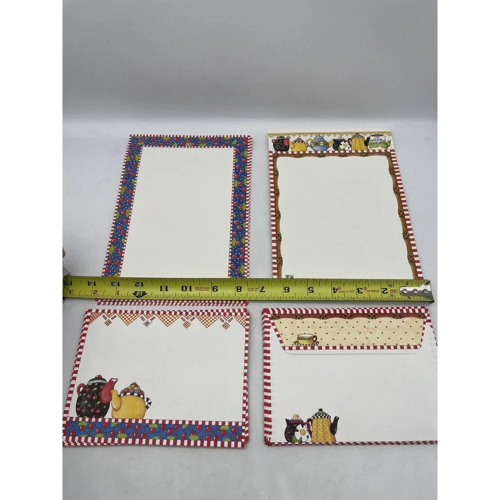 Vintage Mary Engelbreit Teapot Cherries Stationery 20 Paper 20 Envelopes ME